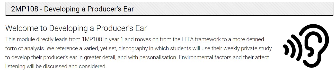 2MP10<span class="highlight">8</span>-2020-21 2MP10<span class="highlight">8</span> | Developing a Producer's Ear | 2020-21