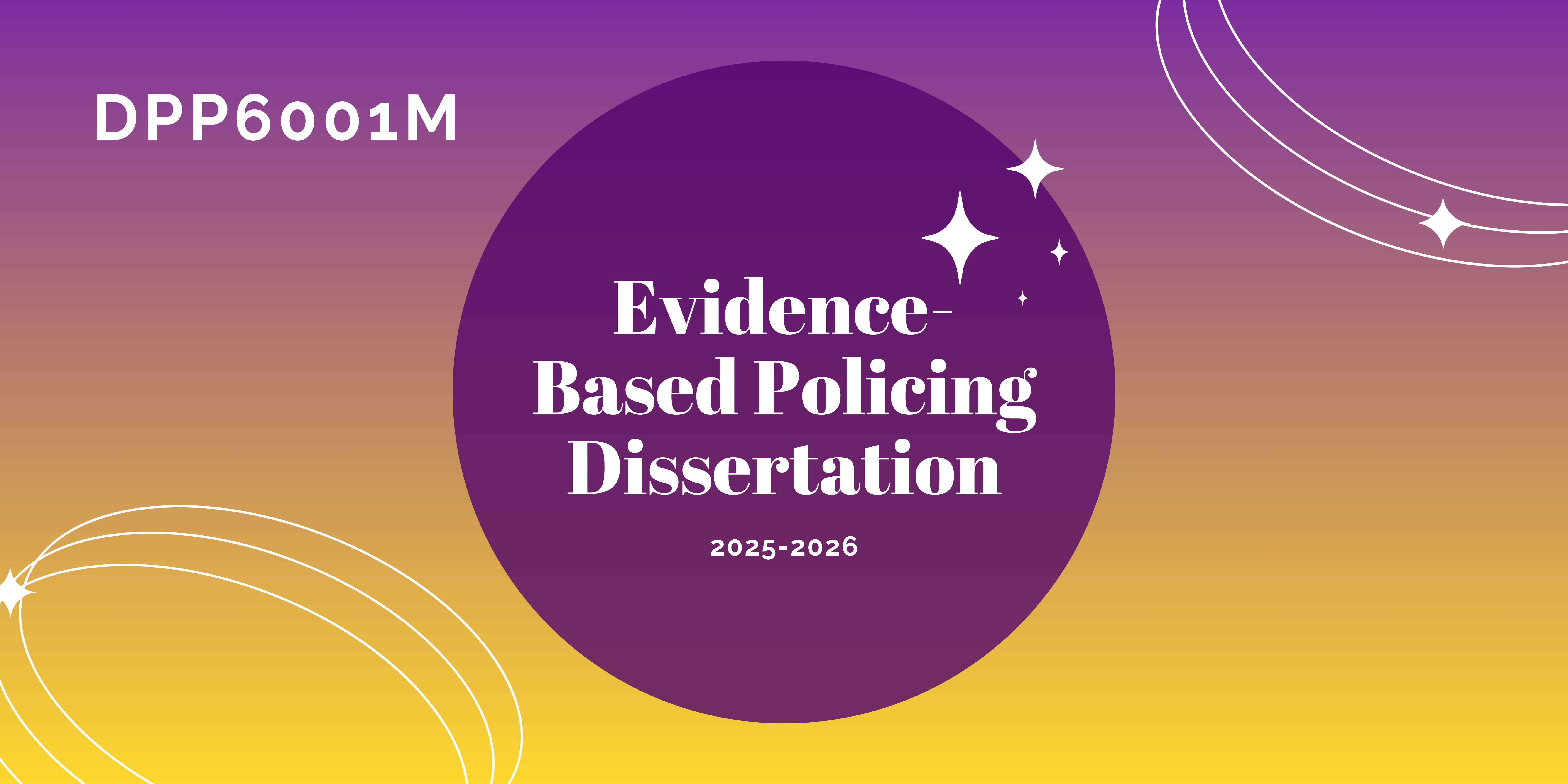 DPP6001M | Evidenced-based Policing Dissertation | 2025-26 YEAR (Group A)